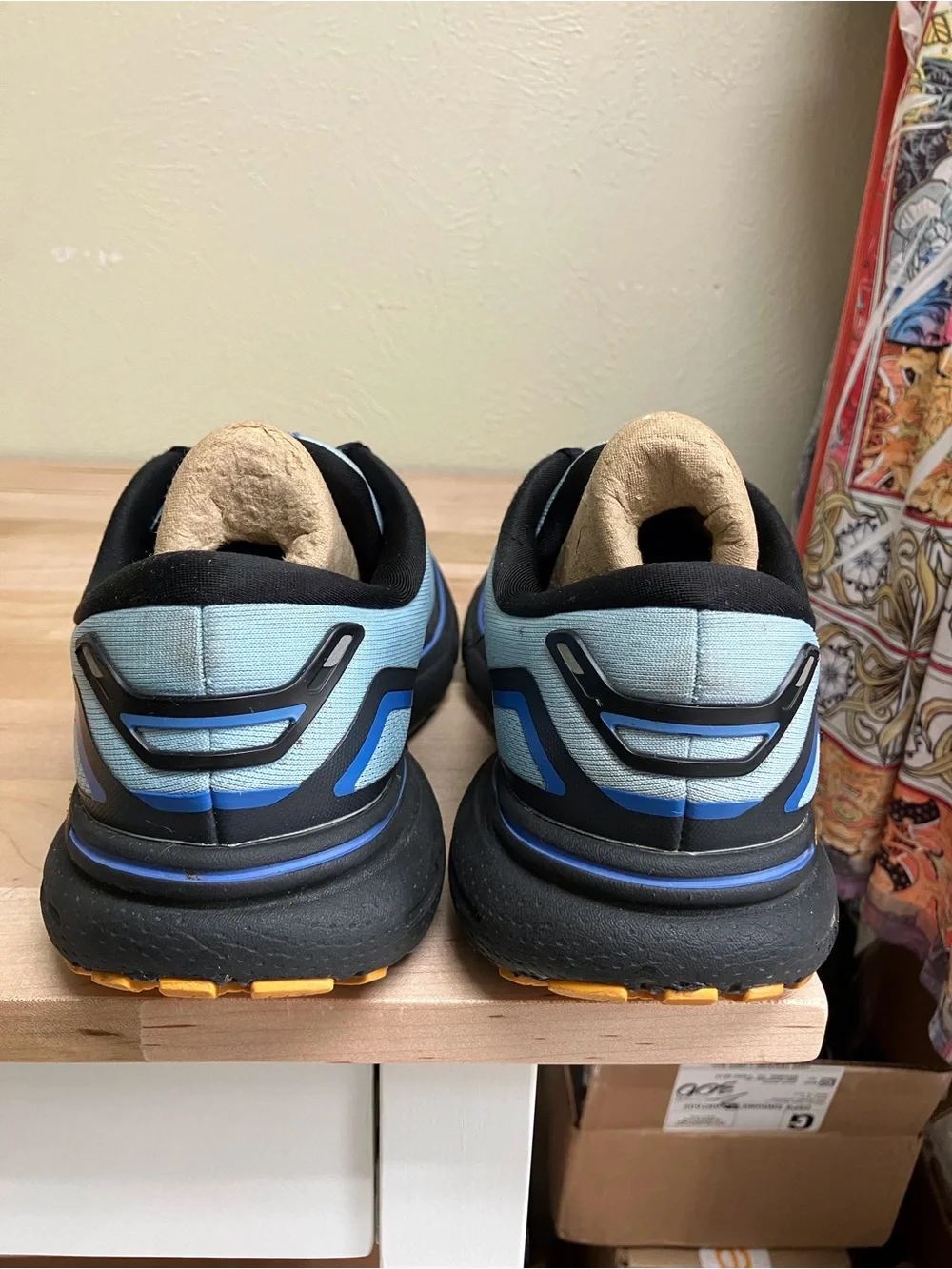 Brooks Ghost Light Blue and Black Running Sneakers